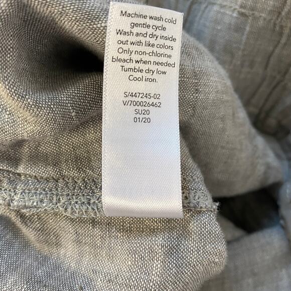 Athleta Cabo Linen 4" Short 100% Linen Gray Pockets Drawstring Travel Size 2 - Picture 9 of 9